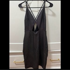 Black bodycon dress with cutout